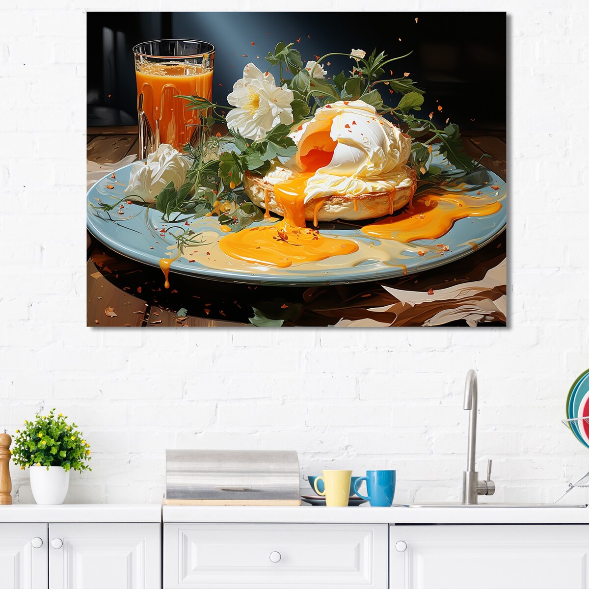Designart "Benedict Eggs Breakfast II" Breakfast Wall Art