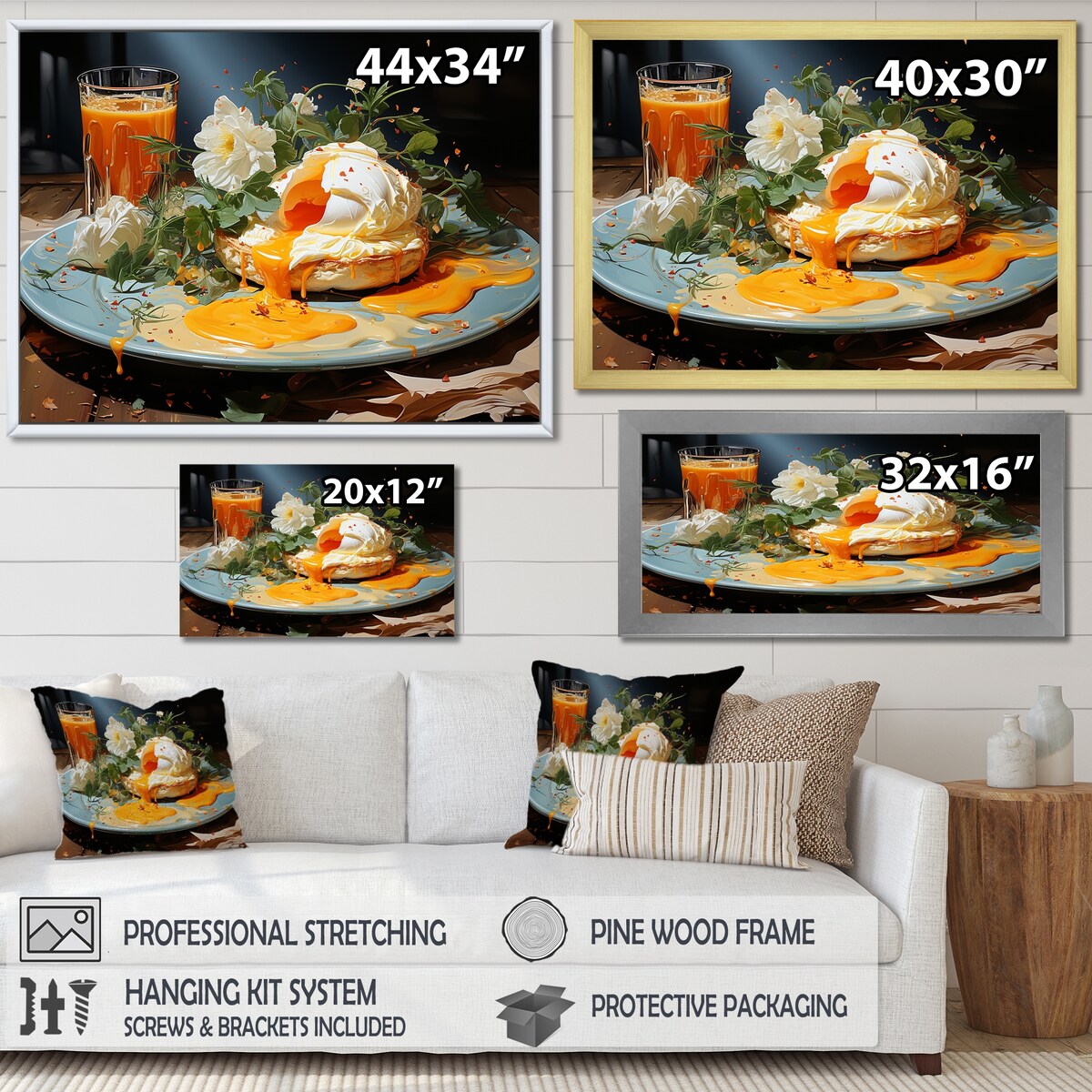 Designart "Benedict Eggs Breakfast II" Breakfast Wall Art