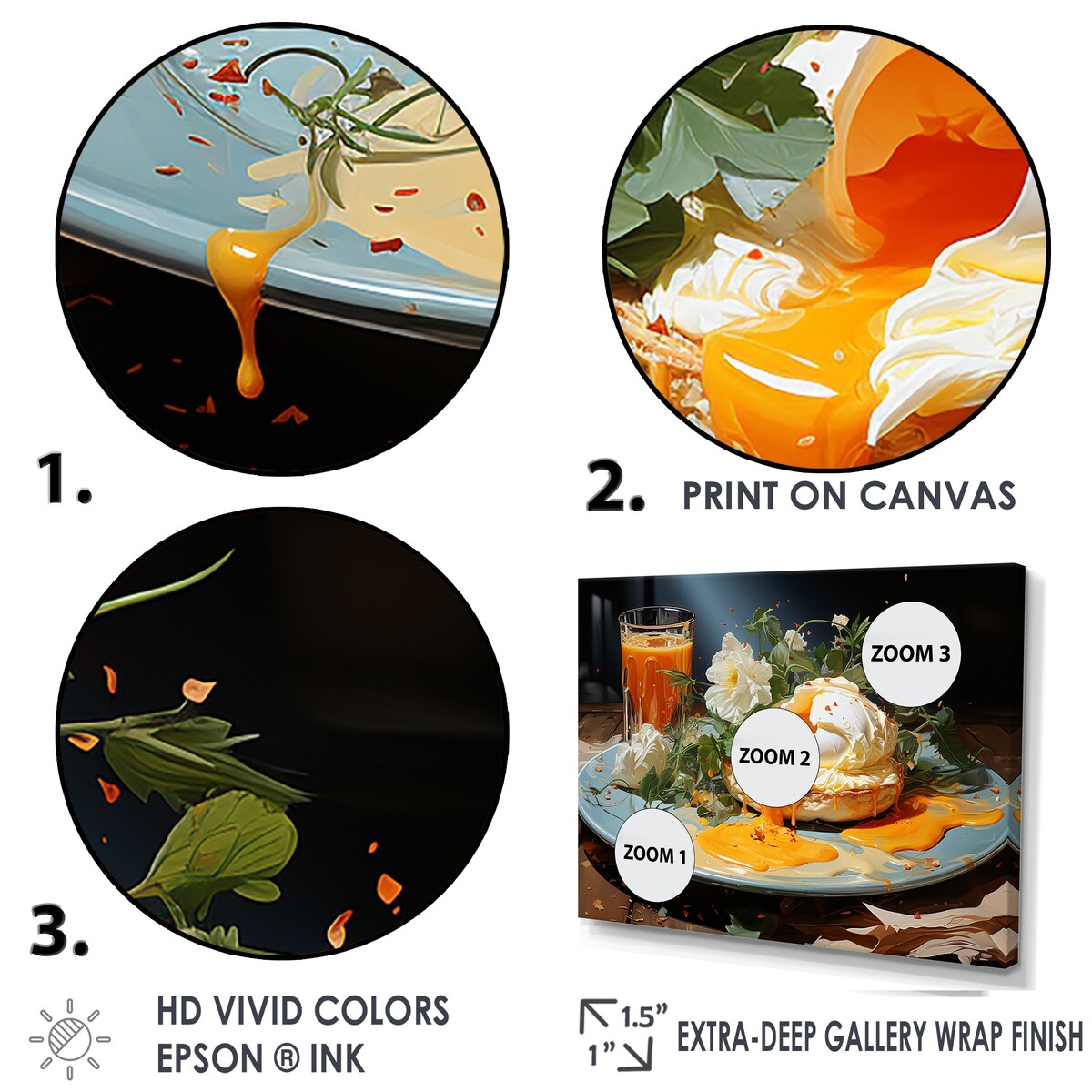 Designart "Benedict Eggs Breakfast II" Breakfast Wall Art