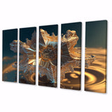Designart "Benevolence Water Crystal II" Modern Geometric Multipanel Canvas Prints