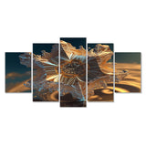 Designart "Benevolence Water Crystal II" Modern Geometric Multipanel Canvas Prints
