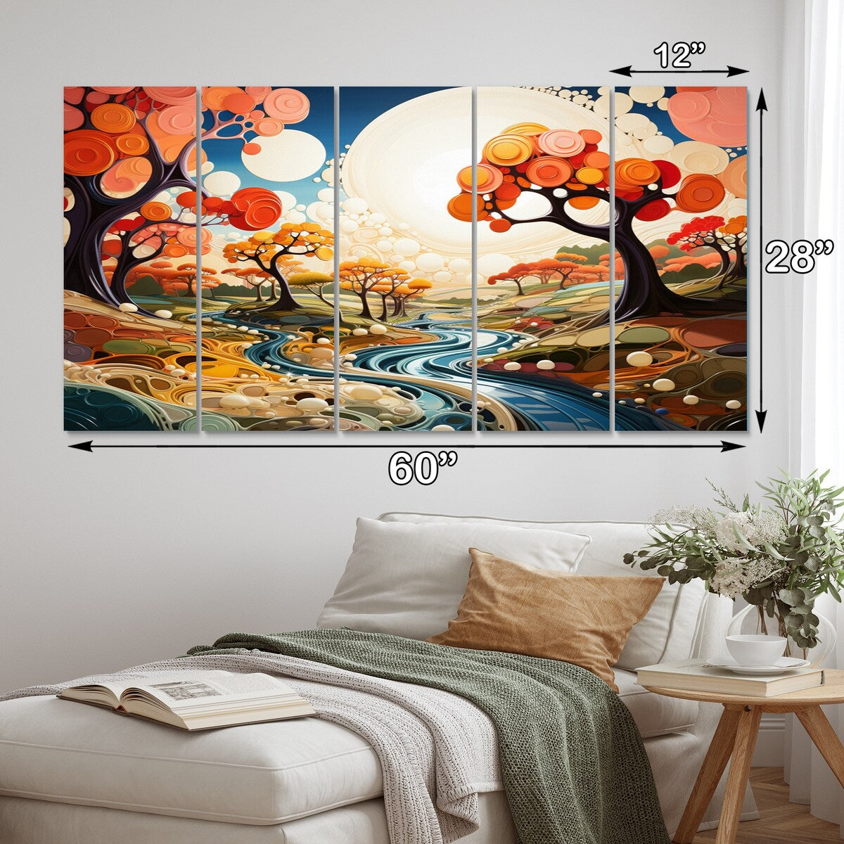 Designart "Biomorphism Organic Forms I" Modern Metal Wall Decor Set
