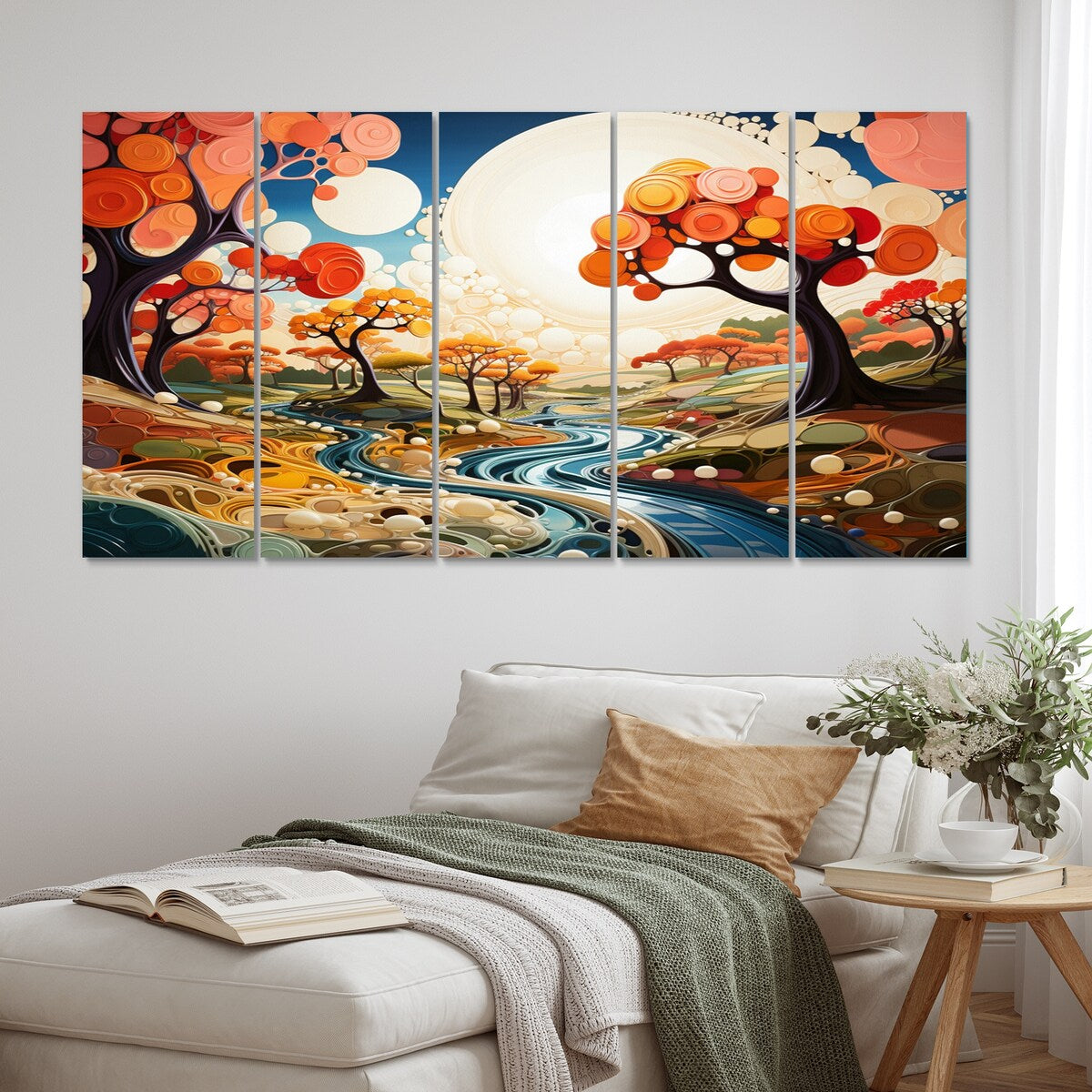 Designart "Biomorphism Organic Forms I" Modern Metal Wall Decor Set