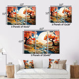 Designart "Biomorphism Organic Forms I" Modern Metal Wall Decor Set