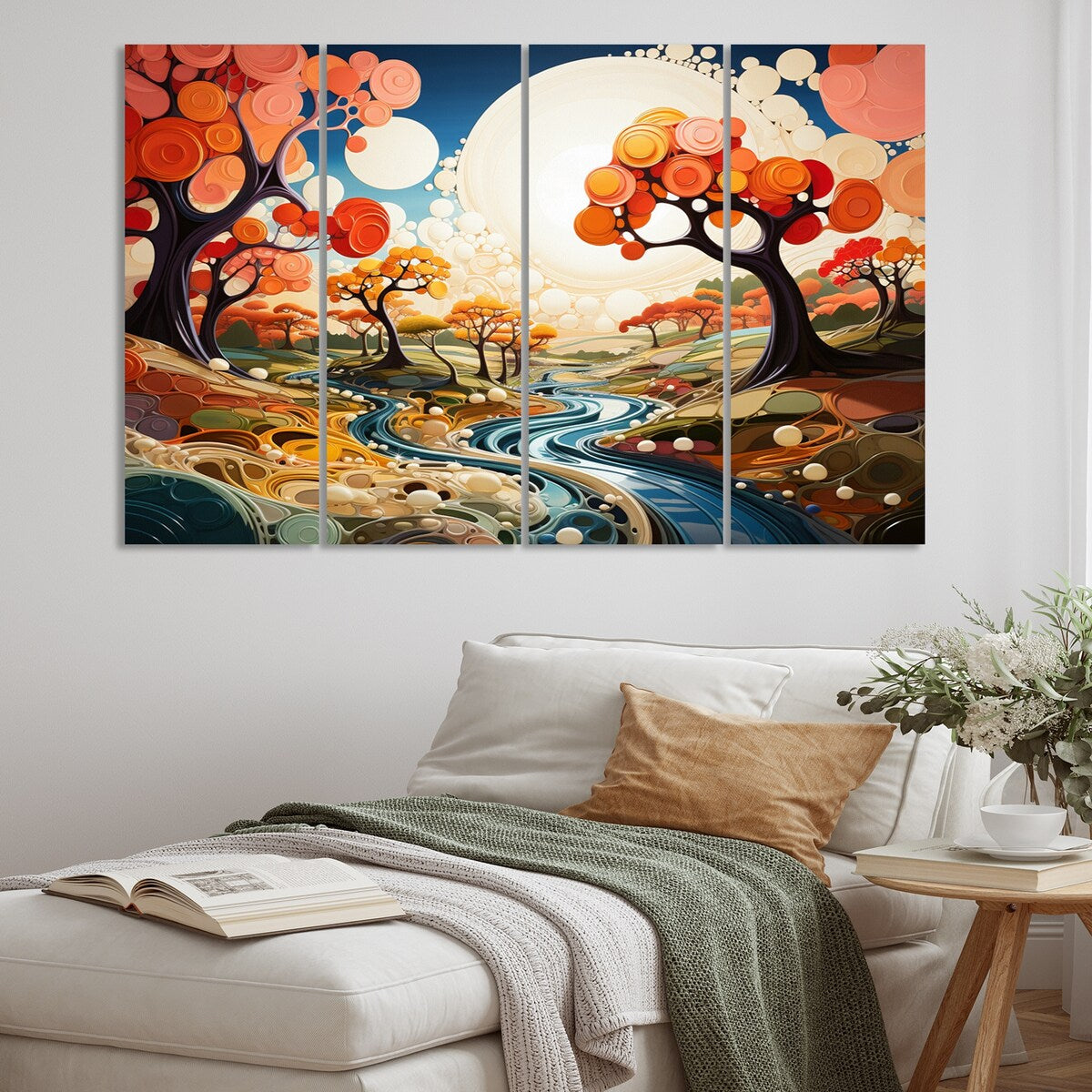 Designart "Biomorphism Organic Forms I" Modern Metal Wall Decor Set