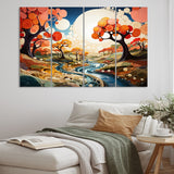 Designart "Biomorphism Organic Forms I" Modern Metal Wall Decor Set