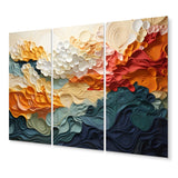 Designart "Biomorphism Organic Forms VI" Modern Metal Art Print Set