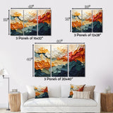 Designart "Biomorphism Organic Forms VI" Modern Metal Art Print Set