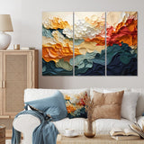 Designart "Biomorphism Organic Forms VI" Modern Metal Art Print Set