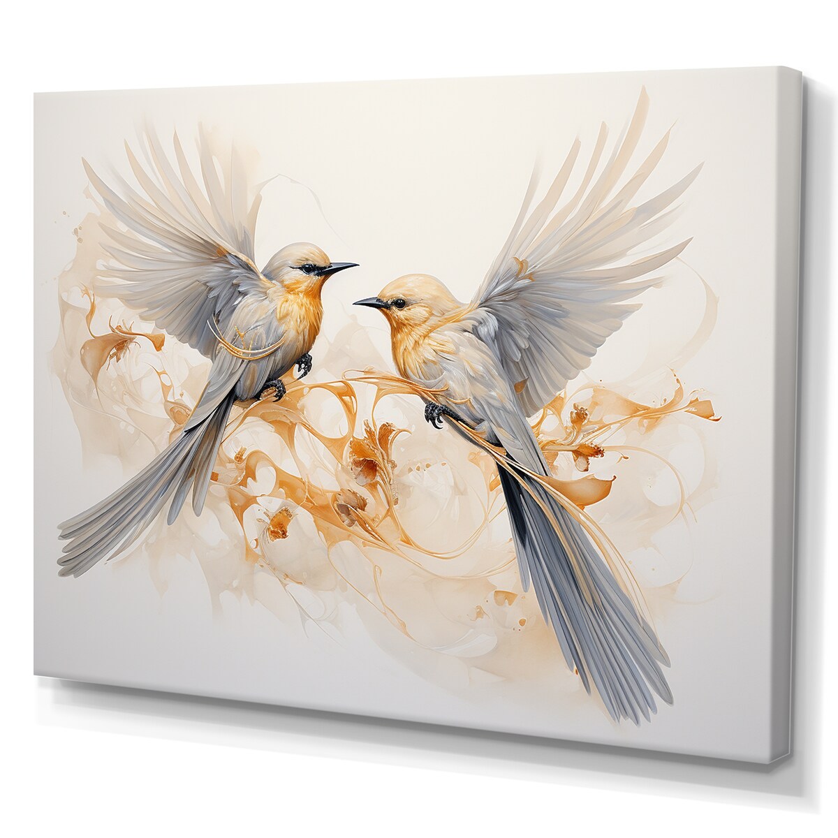 Designart "Birds Of Paradise And Flowers Harmony" Birds Of Paradise Wall Art