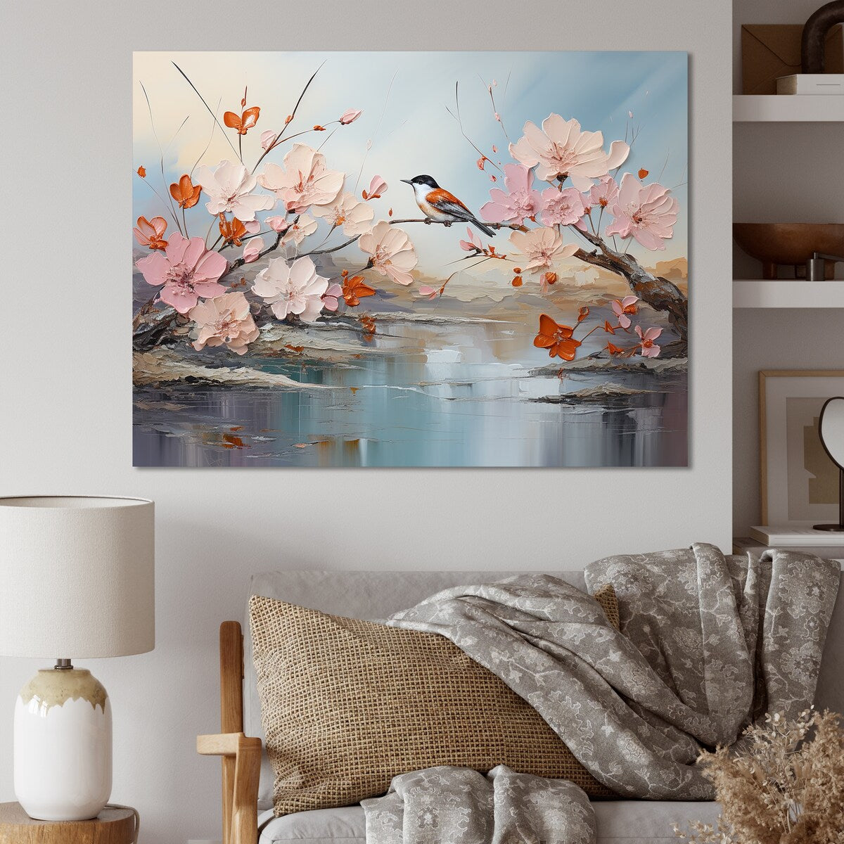 Designart "Birds Of Paradise Flowers Fields I" Flower Field Wall Art