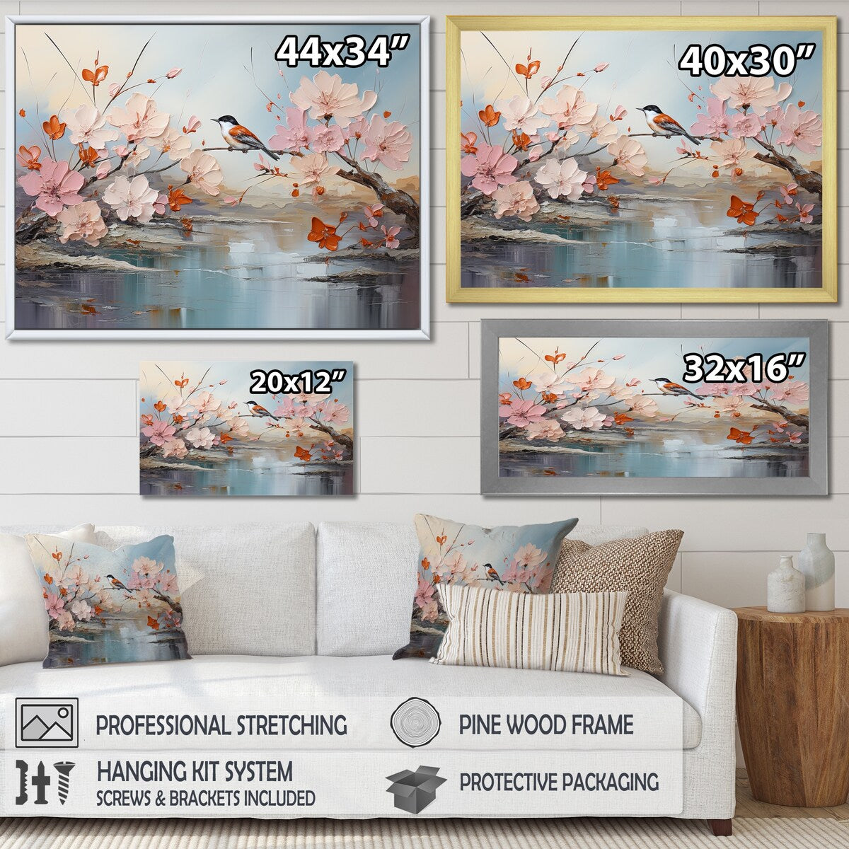 Designart "Birds Of Paradise Flowers Fields I" Flower Field Wall Art