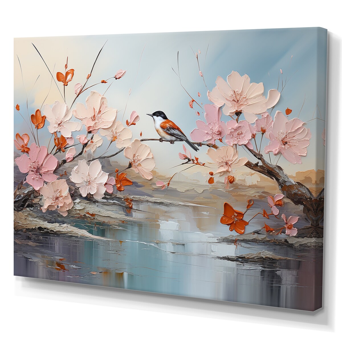 Designart "Birds Of Paradise Flowers Fields I" Flower Field Wall Art