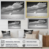 Designart "Black And White Solitude Road I" Meadow Wall Art