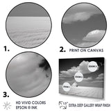 Designart "Black And White Solitude Road I" Meadow Wall Art