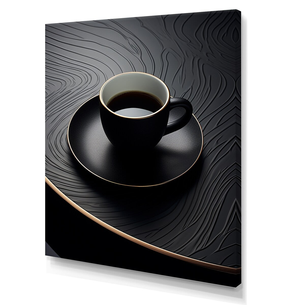 Designart "Black Coffee Espresso Eclipses VI" Coffee Wall Art