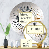 Designart "Black Gold Adorned Poteries I" Abstract Spirals Black Wall Mirror - Modern Mirror For Wall Art Decor