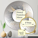 Designart "Black Gold Adorned Poteries I" Abstract Spirals Black Wall Mirror - Modern Mirror For Wall Art Decor
