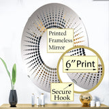 Designart "Black Gold Adorned Poteries I" Abstract Spirals Black Wall Mirror - Modern Mirror For Wall Art Decor