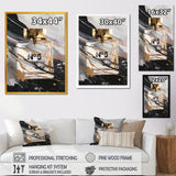 Designart "Black Perfume Bottle Masterpieces Iv" Fashion Perfume Framed Wall Art Prints