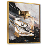 Designart "Black Perfume Bottle Masterpieces Iv" Fashion Perfume Framed Wall Art Prints