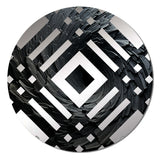 Designart "Black Spiraling fractal sprial" - Modern Abstract Spirals Diamond Decorative Mirror