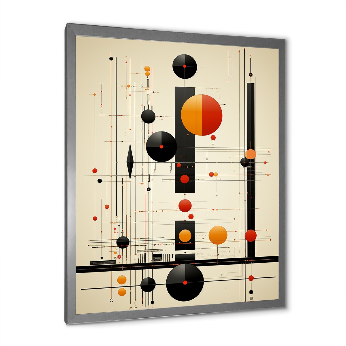 Designart "Blissful Voyage Minimal Mid-Century Retro Art" Minimalism Framed Wall Decor