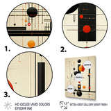 Designart "Blissful Voyage Minimal Mid-Century Retro Art" Minimalism Framed Wall Decor