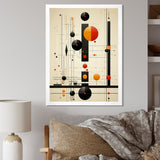 Designart "Blissful Voyage Minimal Mid-Century Retro Art" Minimalism Framed Wall Decor