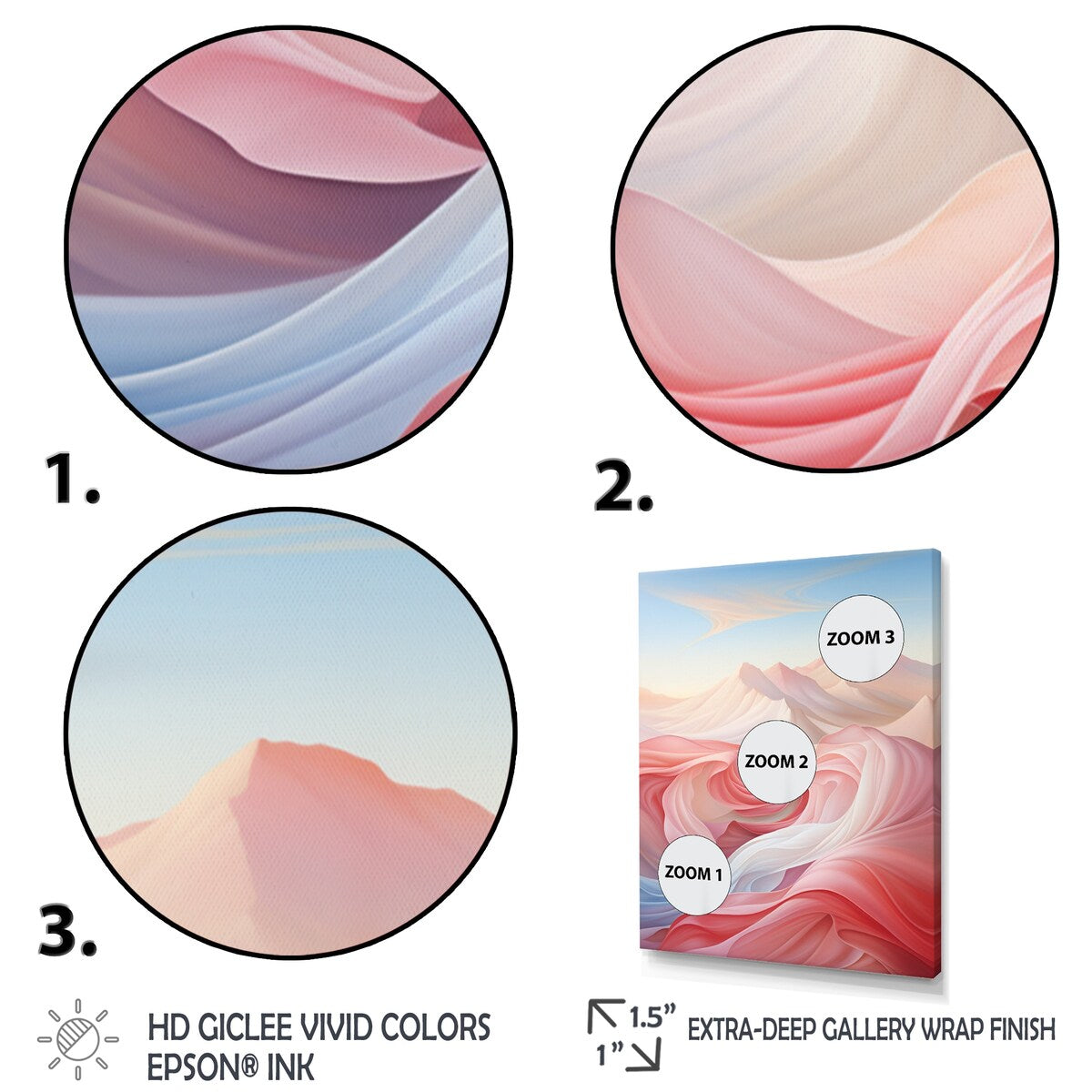 Designart "Blue And Light Pink Abstract Playfulness I" Abstract Shapes Framed Wall Art Prints