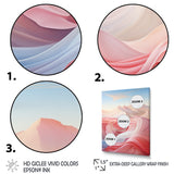 Designart "Blue And Light Pink Abstract Playfulness I" Abstract Shapes Framed Wall Art Prints