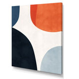 Designart "Blue And Orange Minimal Boho Pattern III" Abstract Minimalism Wall Décor Blue Modern Canvas Wall Art For Home
