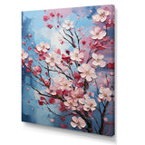 Designart "Blue And Pink Dogwood Blossoms I" Dogwood Wall Art