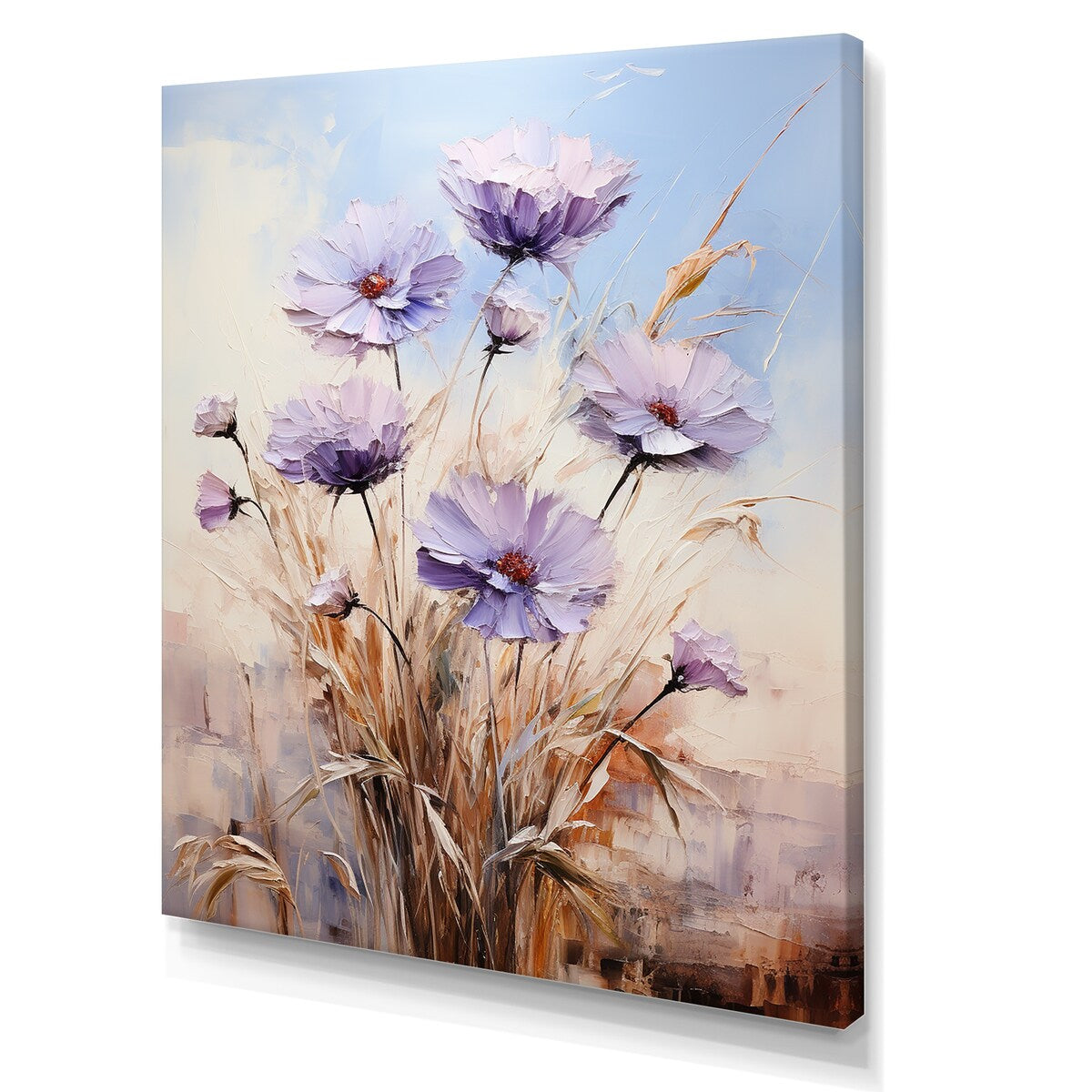 Designart "Blue And Purple Cornflowers Symphony I" Cornflowers Wall Art