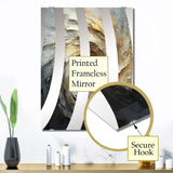 Designart "Blue And White Flowers With Branch" Modern Mirror Blue - Modern Large Wall Mirror For Bathroom