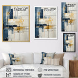 Designart "Blue And White Timeless Minimalism I" Abstract Wall Art