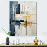 Designart "Blue And White Timeless Minimalism I" Abstract Wall Art