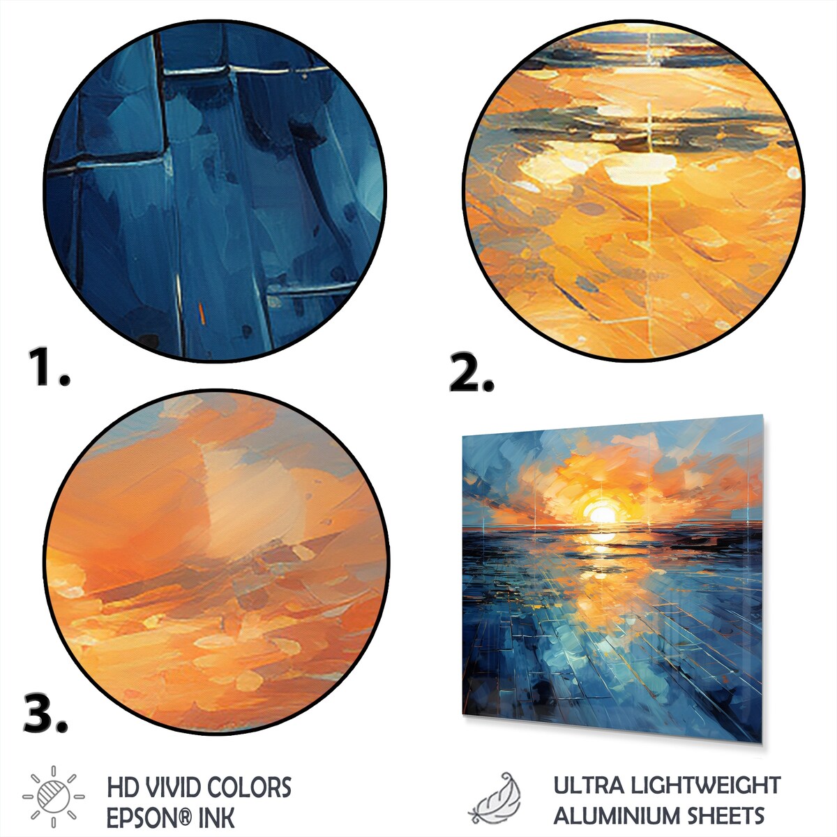 Designart "Blue And Yellow Abstract Solar Panels I" Solar Panels Blue Metal Wall Art - Industrial Metal Art Work