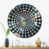 Designart "Blue Celestial Geometry Geometric" Blue Geometric Clocks Modern Wall Clocks For Hallway Décor