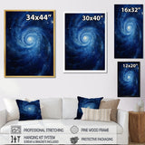 Designart "Blue Swirl Wave Spiral IV" Abstract Spirals Wall Art