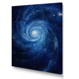 Designart "Blue Swirl Wave Spiral IV" Abstract Spirals Wall Art