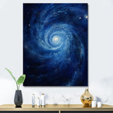 Designart "Blue Swirl Wave Spiral IV" Abstract Spirals Wall Art