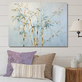 Designart "Blue Zen Moment Bamboo" Bamboo Wall Art