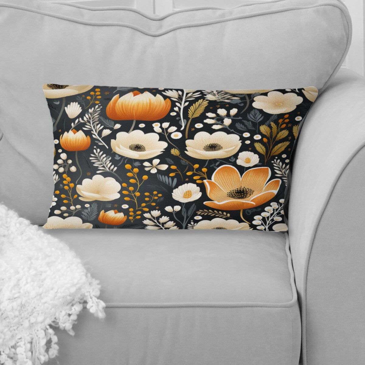 Designart "Bohemian Bliss Floral Pattern I" Floral Printed Throw Pillow