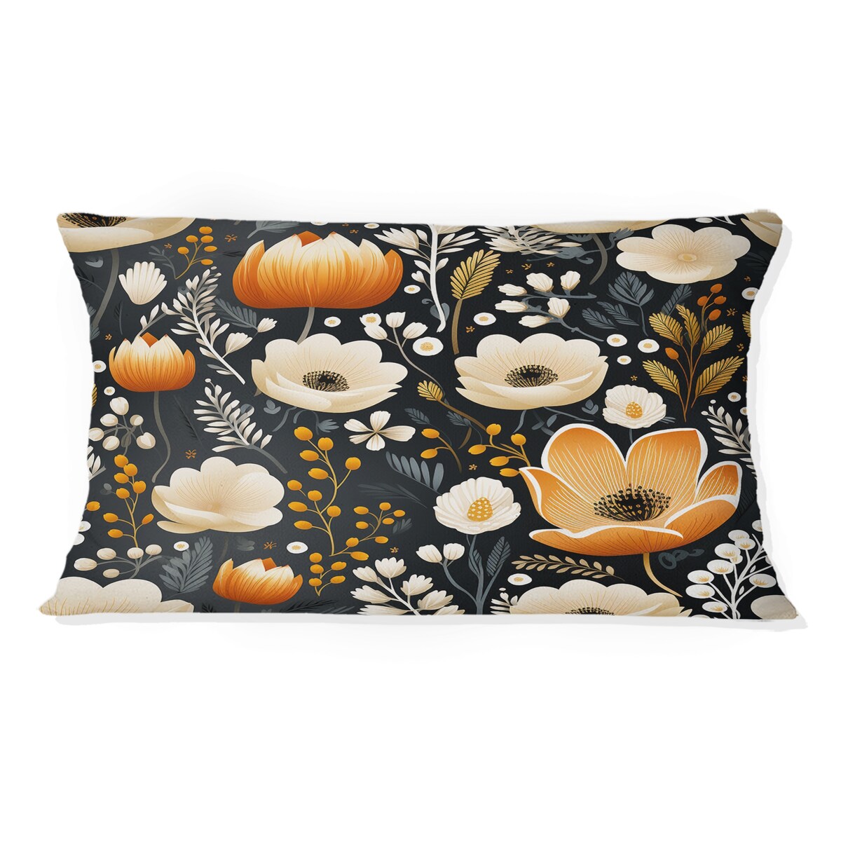 Designart "Bohemian Bliss Floral Pattern I" Floral Printed Throw Pillow