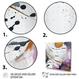 Designart "Bold Circles And Marble Fusion V" Abstract Marble Canvas Art Print