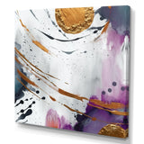 Designart "Bold Circles And Marble Fusion V" Abstract Marble Canvas Art Print