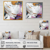Designart "Bold Circles And Marble Fusion V" Abstract Marble Canvas Art Print