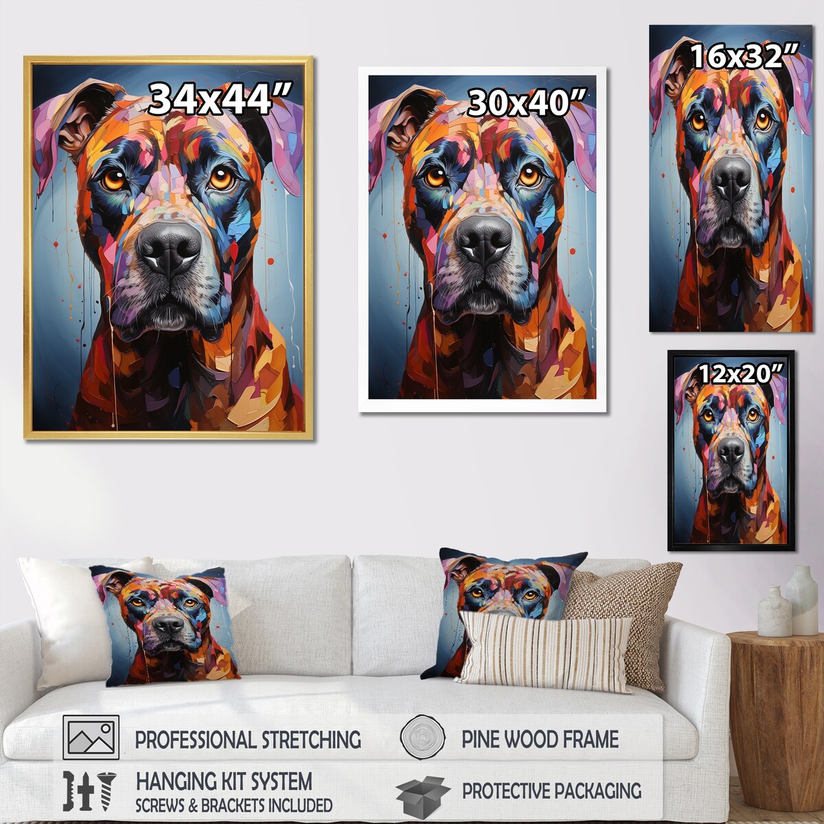 Designart "Boxer Boldness " Dog Wall Art