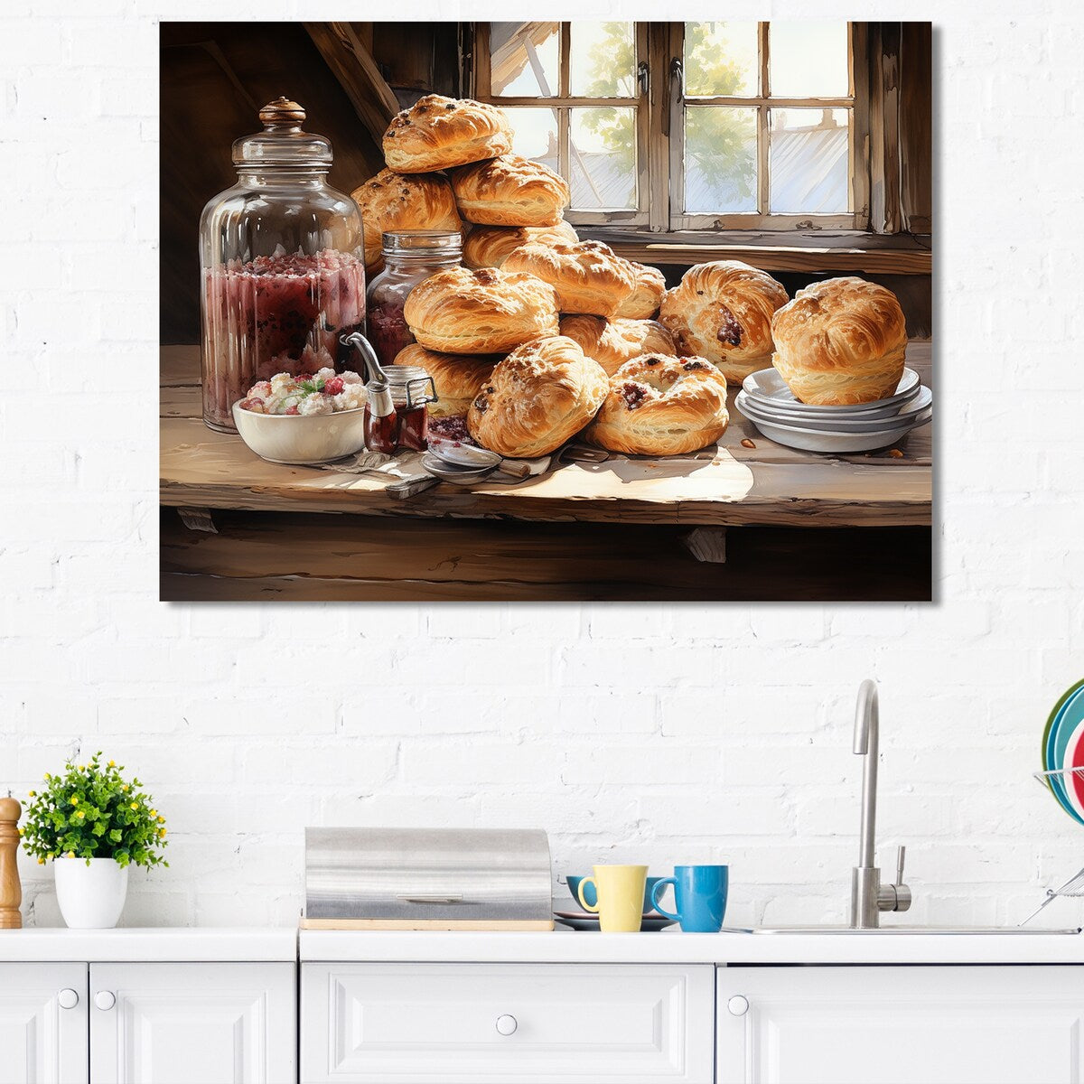 Designart "Breakfast Pastries Elegance II" Baking/Baked Goods Wall Art